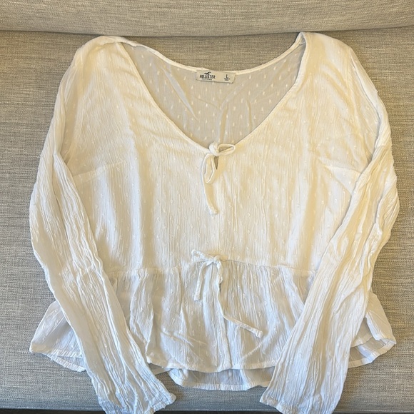 Hollister Tie-Front Peplum Top - Picture 3 of 5